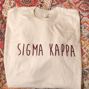 short sleeve extremely soft sigma kappa shirt